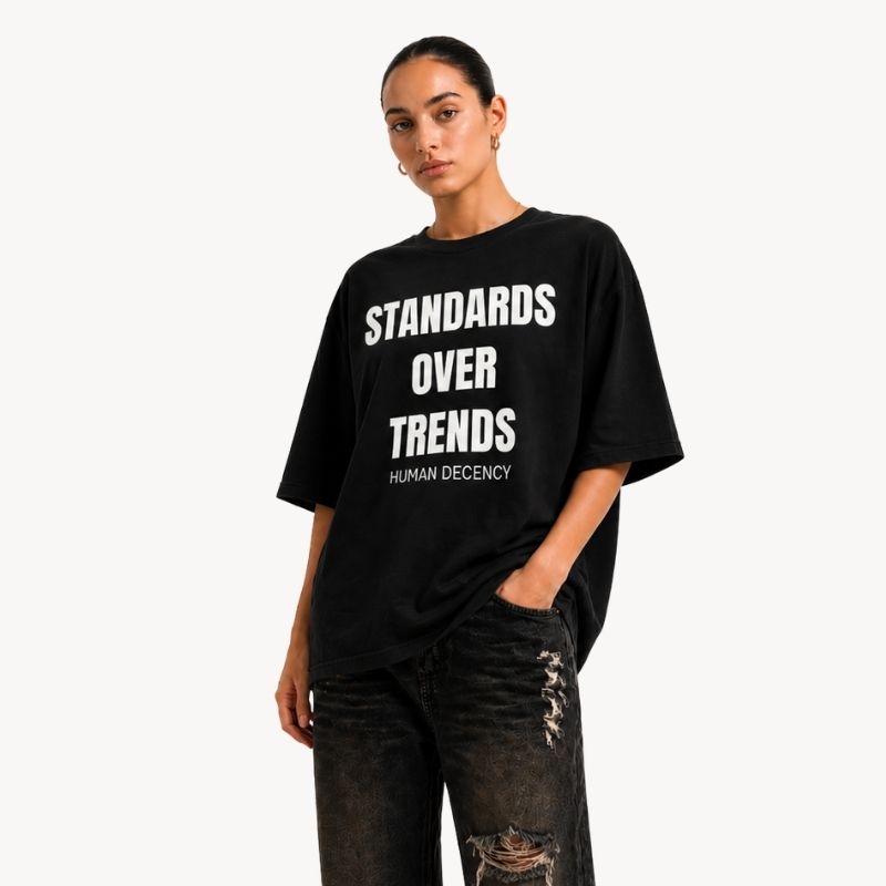 STANDARDS OVER TRENDS FRONT SIDE - T-shirt