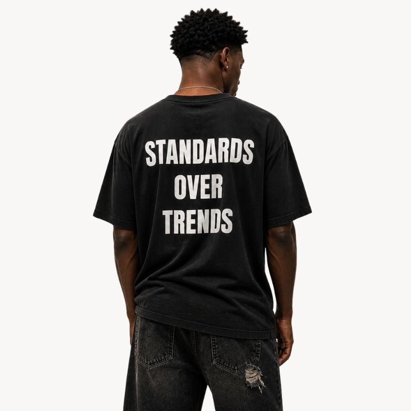 HD22 STANDARDS OVER TRENDS BACK SIDE - T-Shirt